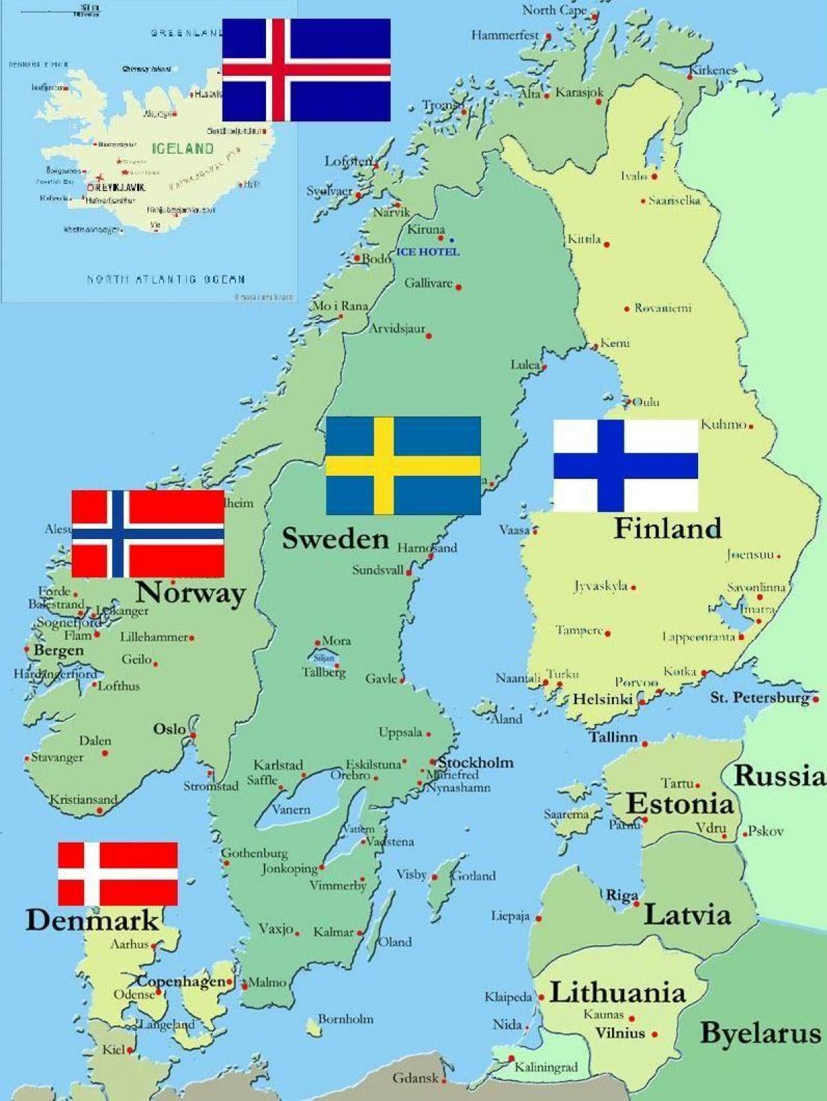 Suomen kartta maailman