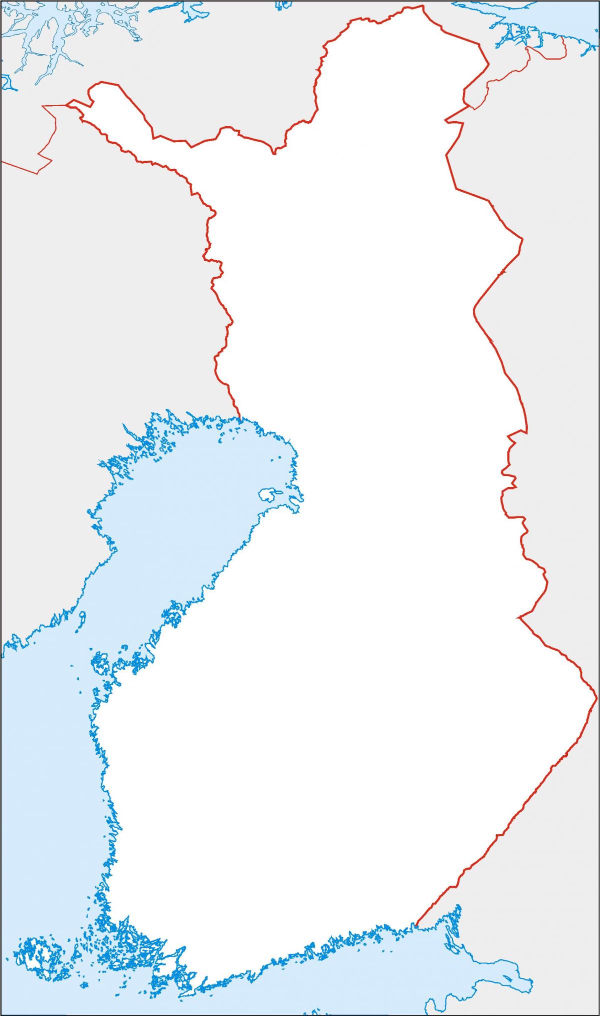 tyhjä kartta Suomen
