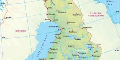 Rovaniemi kartta - Rovaniemen kartta-Suomessa (Pohjois-Eurooppa - Eurooppa)