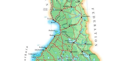 Kartta Suomen nousua